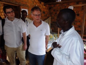 Ambassador Wolfgang Manig talking with Dr Amisi Bamavu